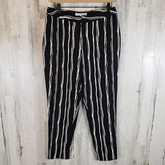 J.O.A. Abstract Striped Pants Sz L - Picture 1 of 4